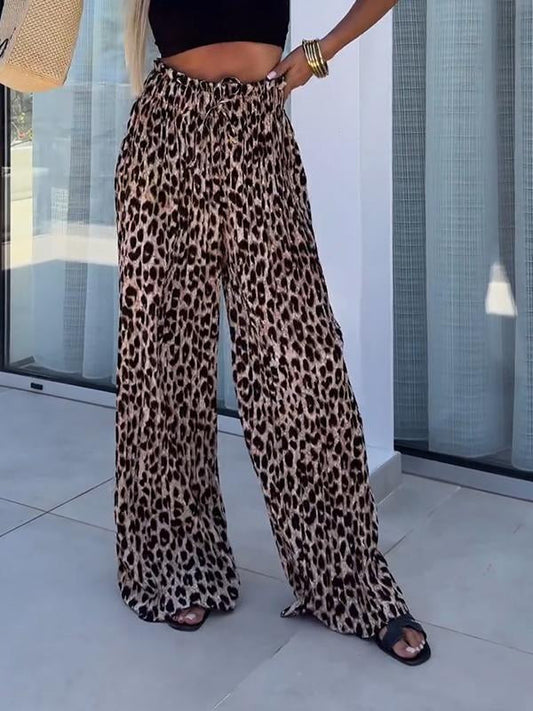 Casual Leopard Printed Trousers